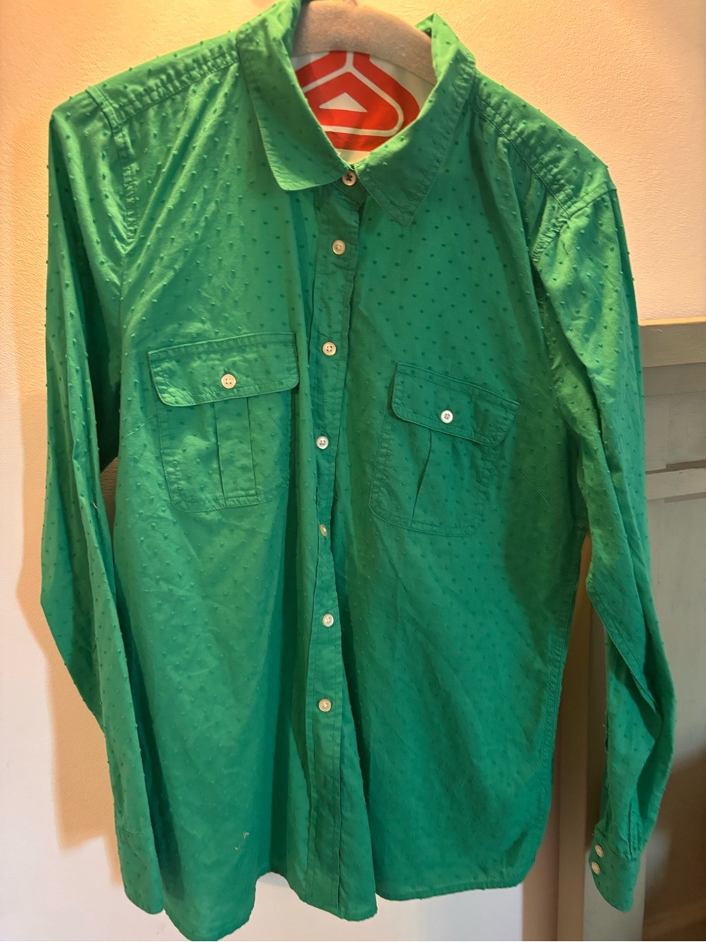 Women's Green Button-Up Shirt